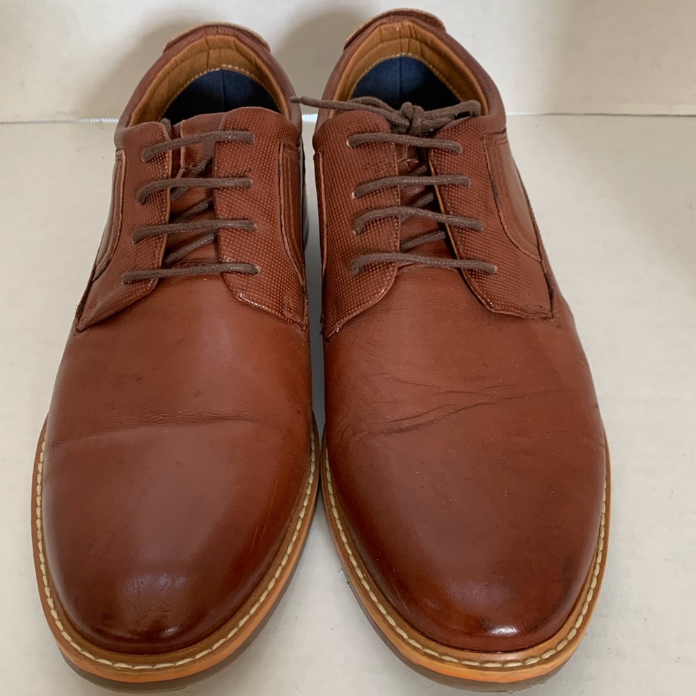 STEVE MADDEN Men’s “Poppy” Oxford. Cognac, Size 12 - Picture 2 of 8